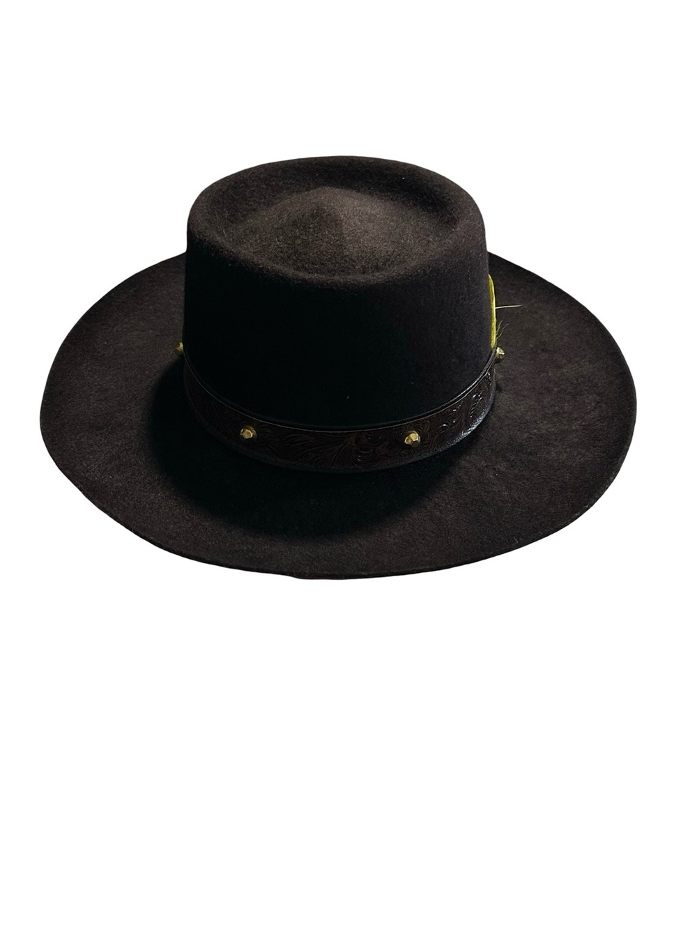 Vtg Bailey Stud Brown Wool Gus Cowboy Hat Size 7 1/2 XL Western Rare Ranch Rodeo